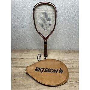 Vintage Ektelon Interceptor Racquetball Racquet With Leather-Like Zipped Cover
